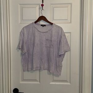 7 Seven for All Mankind Purple Pocket Crop Tee XL